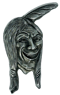 Hendee laughing Indian medallion